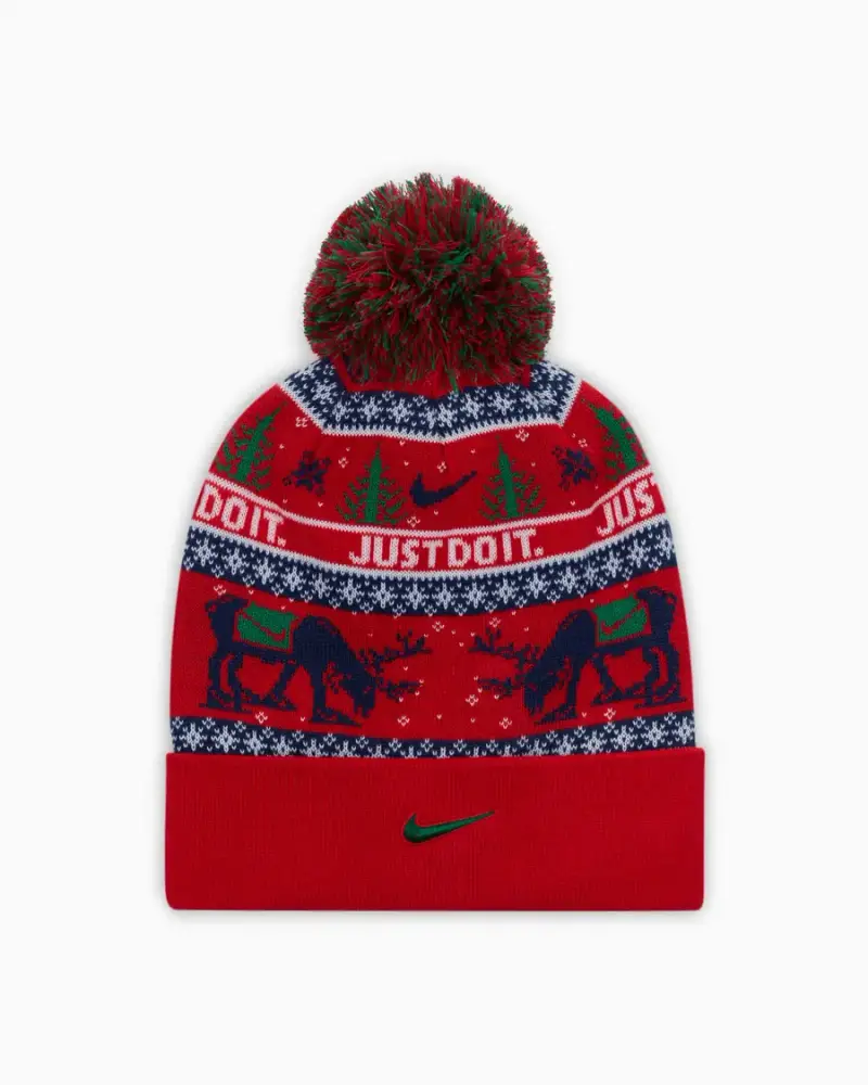 Bonnet Nike Peak Winter Wonderland Unisexe Rouge
