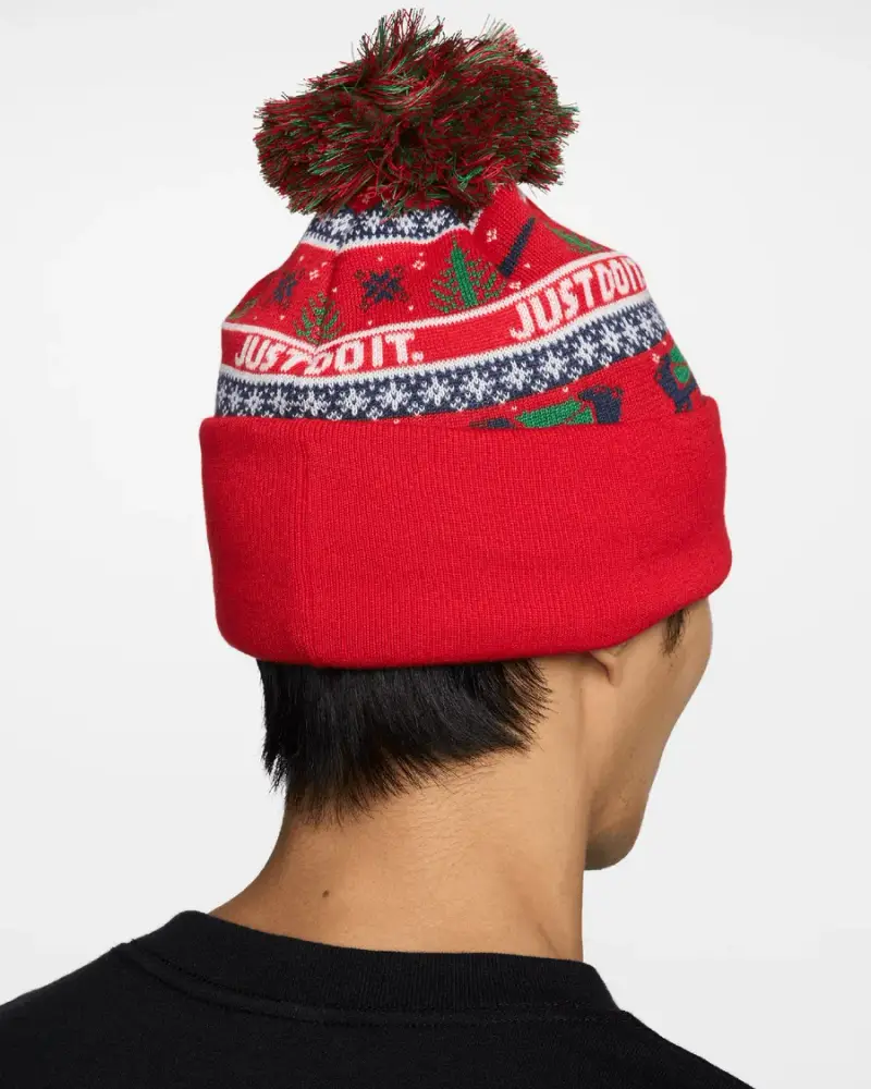 Bonnet Nike Peak Winter Wonderland Unisexe Rouge