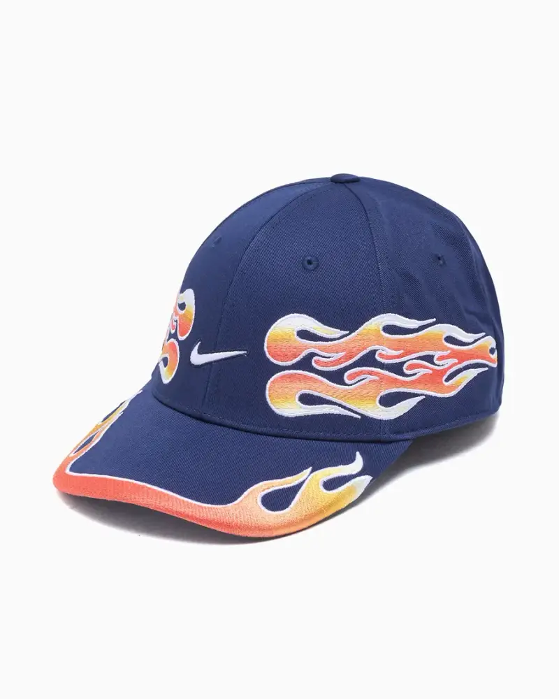 Casquette Nike Club Structured OG Flame Unisexe Bleu