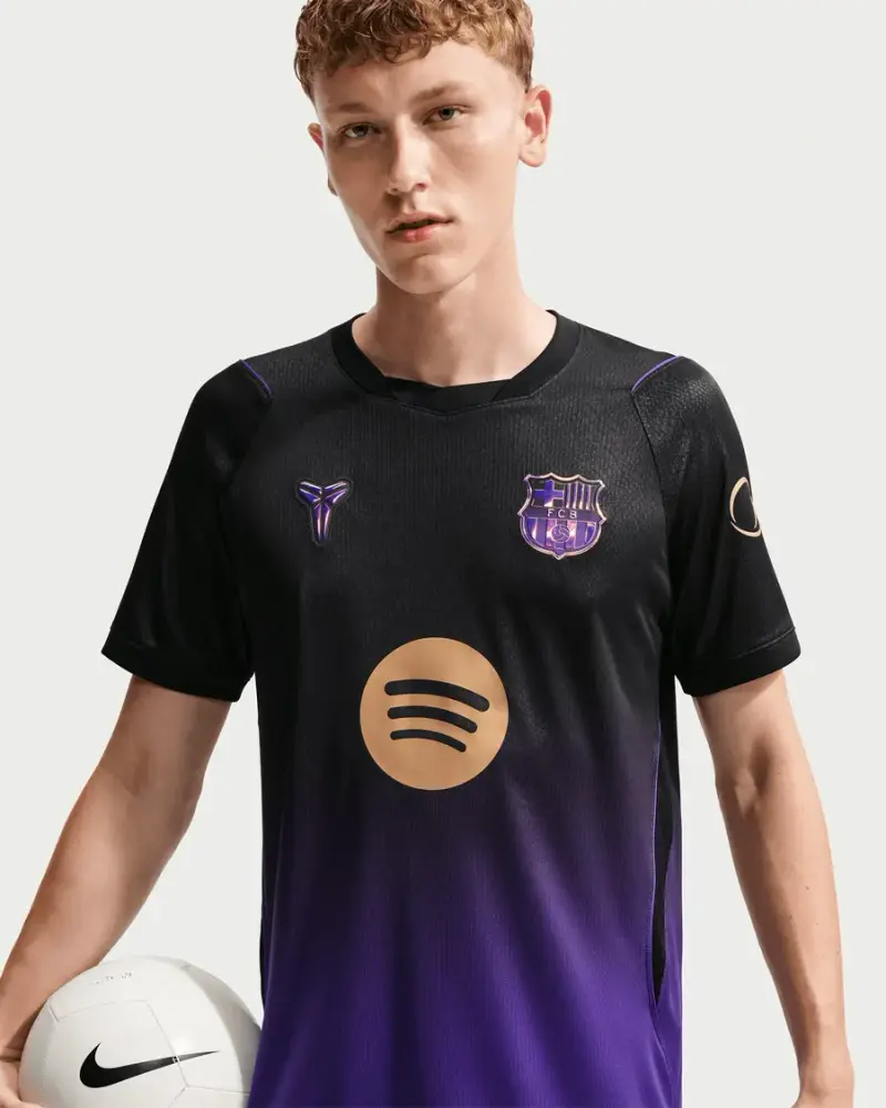 Maillot Nike x Kobe Bryant x FC Barcelona Away Homme Noir / Violet