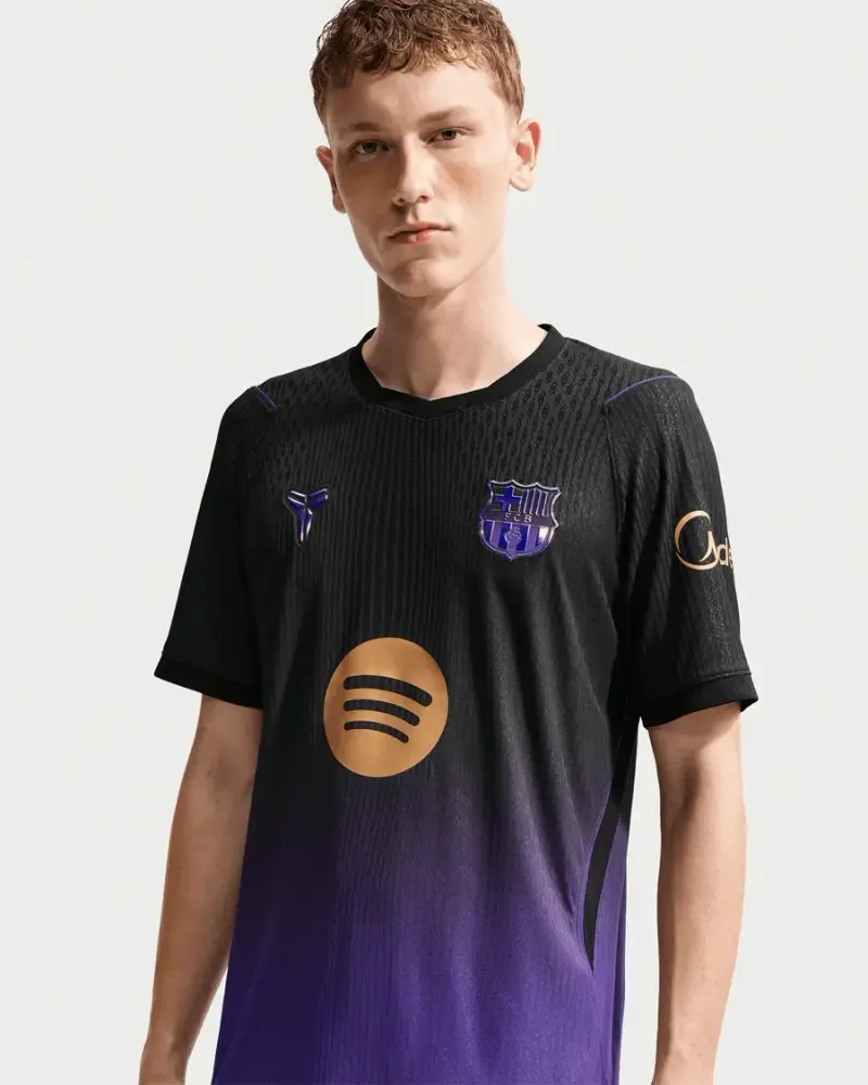 Maillot Nike x Kobe Bryant x FC Barcelona Away Homme Noir / Violet