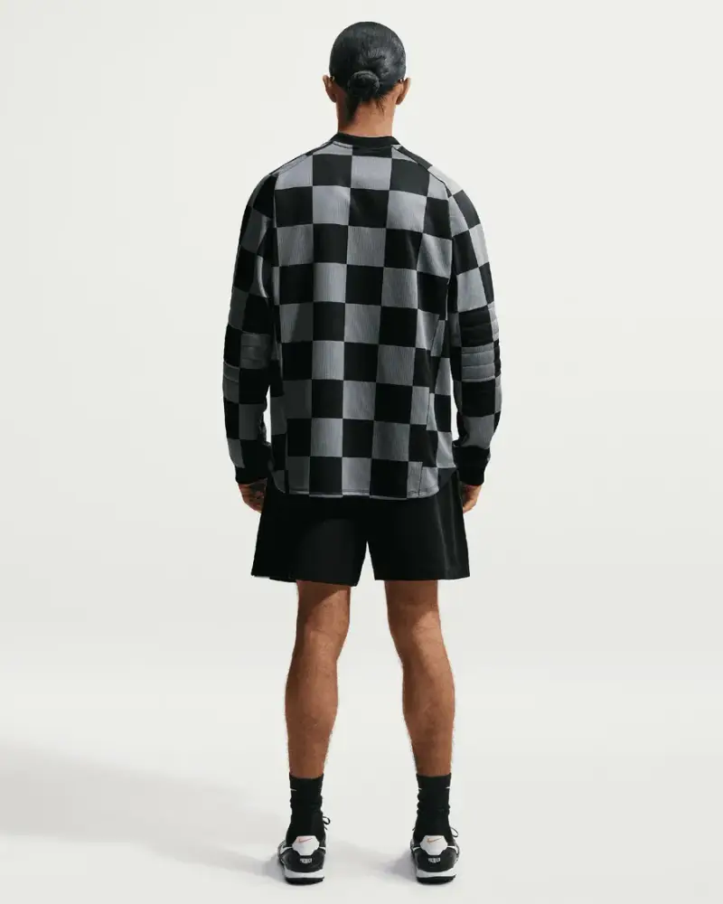 Maillot à carreaux manches longues Nike Sportswear Club Goalie Homme Noir / Gris