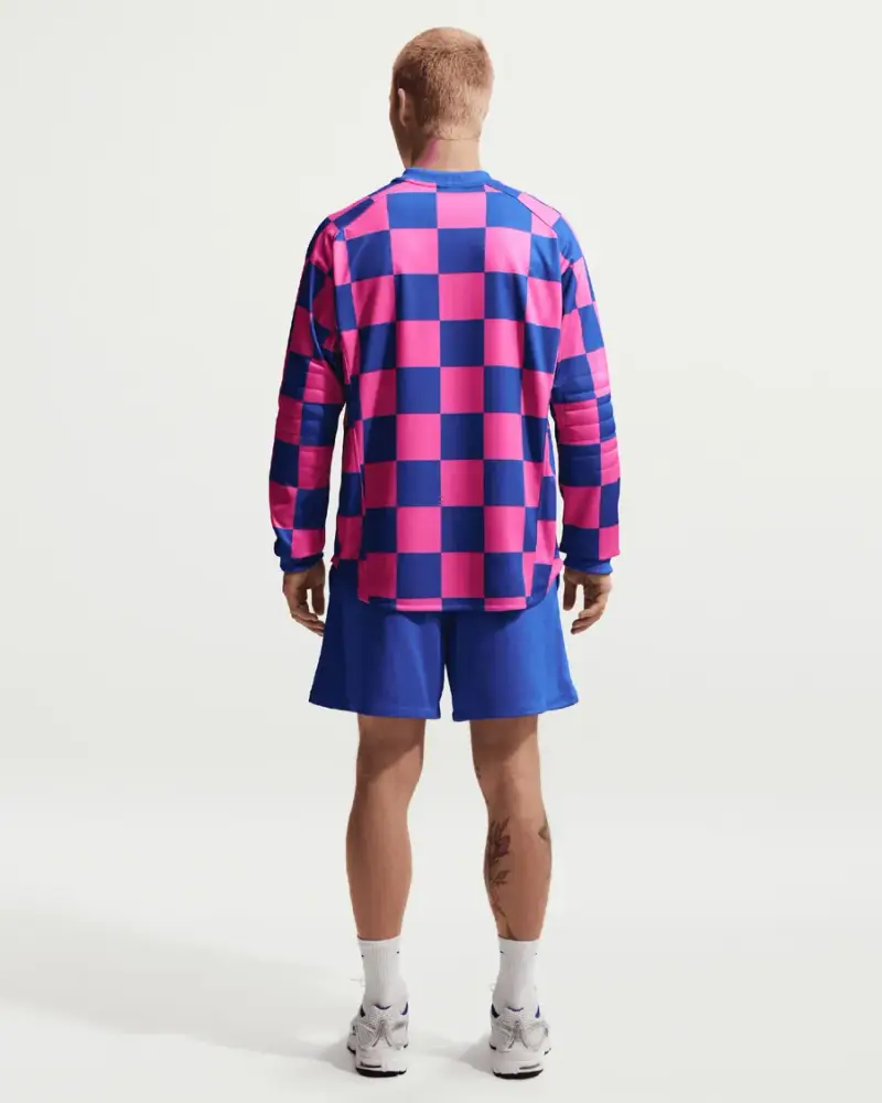 Maillot à carreaux manches longues Nike Sportswear Club Goalie Homme Bleu / Rose