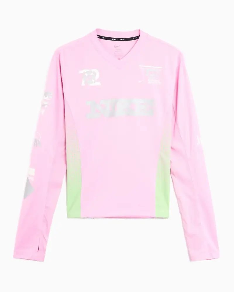 T-shirt graphique manches longues Nike Running Femme Rose