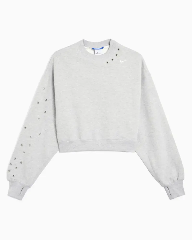 Sweat boxy Nike Studio Femme Gris