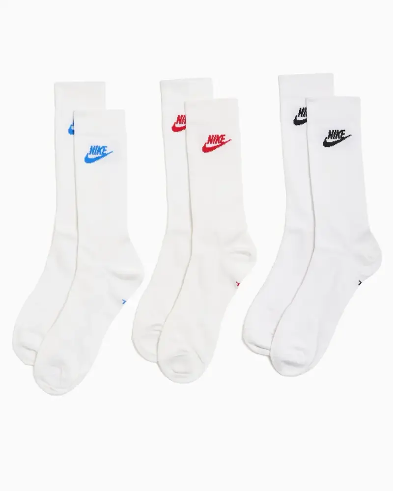 Chaussettes Nike Sportswear Everyday Essential (lot de 3) Unisexe Blanc